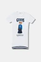 Dětské bavlněné šaty Guess