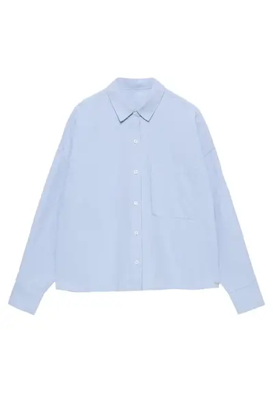 Pull&Bear Blúzka 'PACIFIC'  svetlomodrá / biela