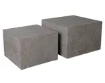 Súprava štvorcových stolíkov Maddox,imitácia šedého kameňa, 2 ks%