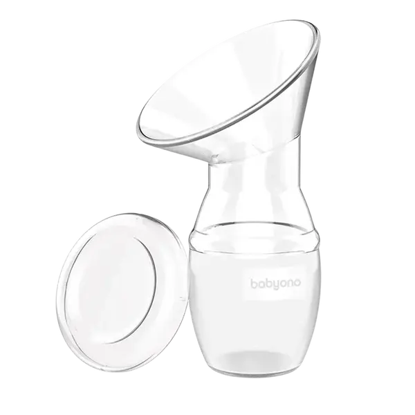 BABYONO Sběrač mateřského mléka jednodílný silikonový 90ml