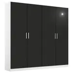 Rauch Möbel ŠATNÍ SKŘÍŇ S OTOČNÝMI DVEŘMI, šedá, bílá, 181/210/54 cm