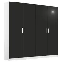 Rauch Möbel ŠATNÍ SKŘÍŇ S OTOČNÝMI DVEŘMI, šedá, bílá, 181/210/54 cm