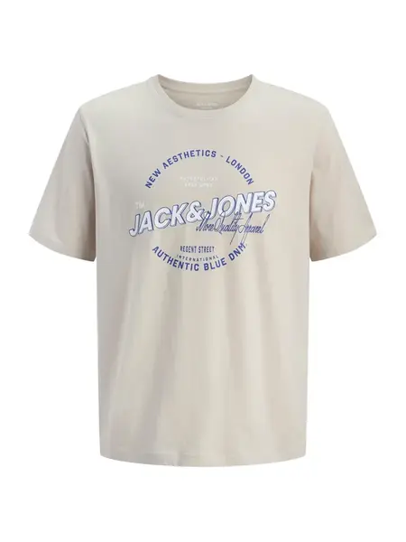 JACK & JONES Tričko  nebielená / tmavomodrá / biela