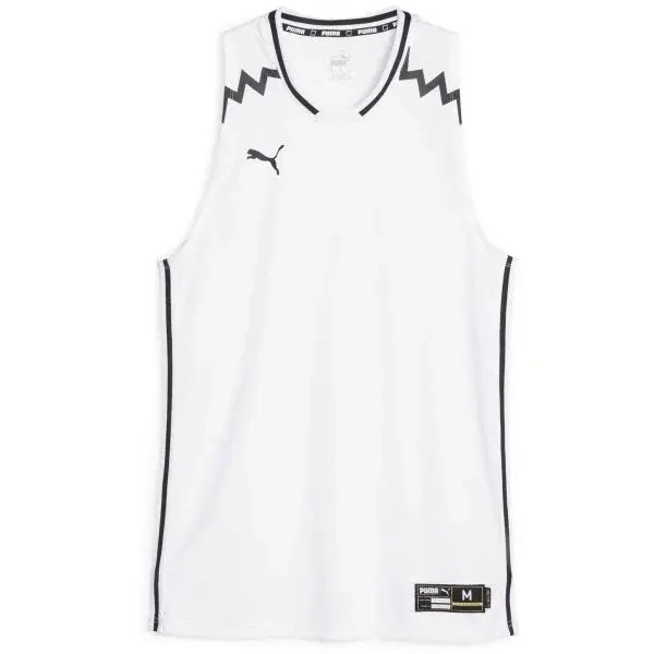 Puma HOOPS TEAM GAME JERSEY Pánsky dres, biela, veľkosť