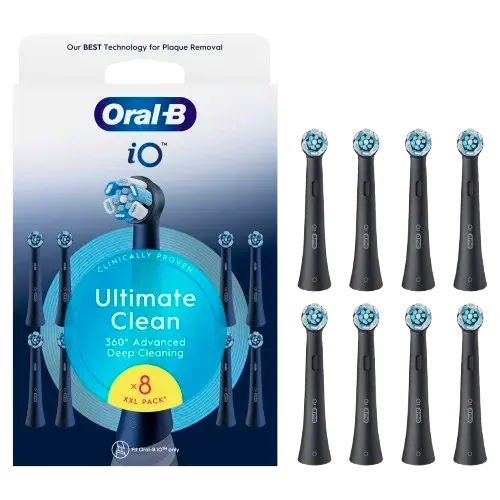 ORAL-B iO Series Ultimate Clean kartáčkové hlavy, černé 8 ks