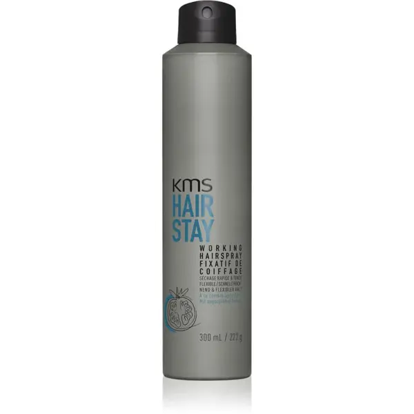 KMS Hair Stay Working Hairspray lak na vlasy pre vlasy namáhané teplom 300 ml