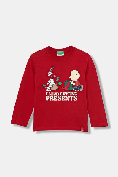 Detská bavlnená košeľa s dlhým rukávom United Colors of Benetton