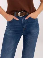 Dámské rovné džíny v tmavě modré barvě