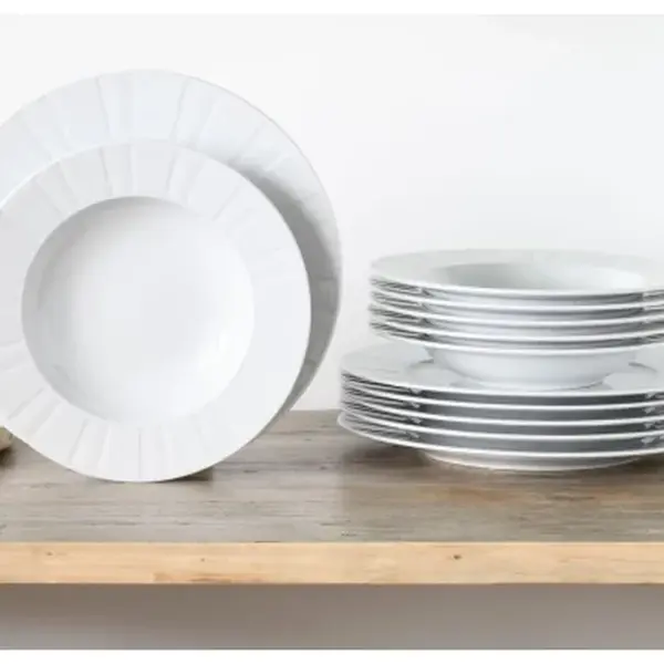 Jídelní servis (12 dílů) Barcelona, bílý