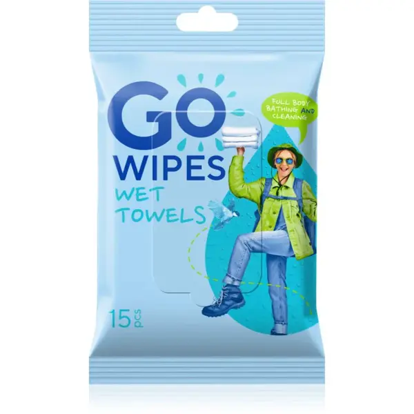 GoWipes Wet Towels osvěžující vlhčené ručníky 26x20 cm 15 ks
