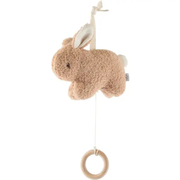Bieco Musical Toy Bunny Fine kontrastná závesná hračka s melódiou 1 ks
