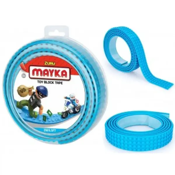 Mayka stavebnicová páska veľká 2 m svetlo modrá
