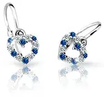 Cutie Jewellery Detské náušnice z bieleho zlata C2157-10-X-2 modrá
