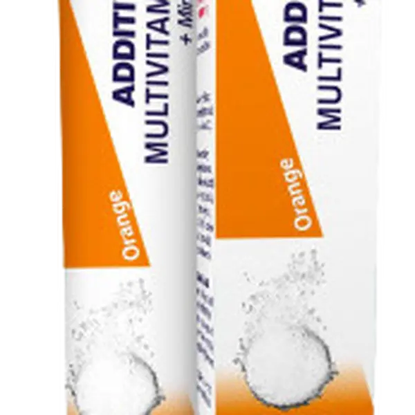 ADDITIVA multivitamín + minerál Orange 20 šumivých tablet