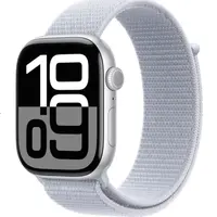 APPLE Watch Series 10 46mm Stříbrný hliník s oblačně modrým provlékacím řemínkem