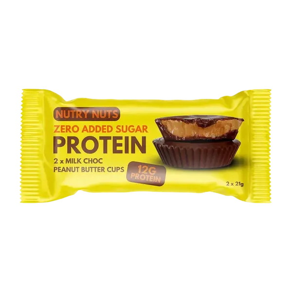 NUTRY NUTS Proteinové košíčky - mléčná čokoláda s arašídovým máslem 2 x 21 g