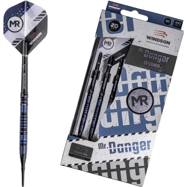 Windson MR. DANGER 20 G Set wolframových šipek soft, černá, velikost