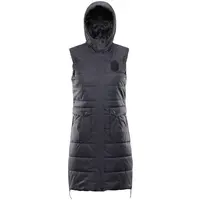 ALPINE PRO HARDA Dámska zateplená vesta, tmavo sivá, veľkosť