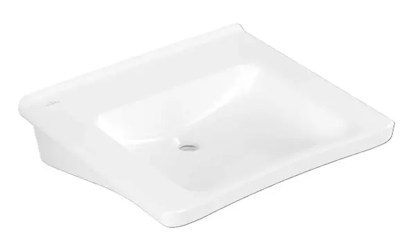 Villeroy & Boch ViCare - Umývadlo 60x55 cm, bez prepadu, bez otvoru na batériu, CeramicPlus, AntiBac, alpská biela 4A8063T2