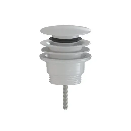 Výpusť k umývadlu SAT biela lesklá plast click clack SATAUCCHB