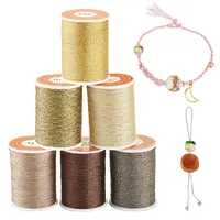 6Rolls 6 Colors Polyester Metallic Thread