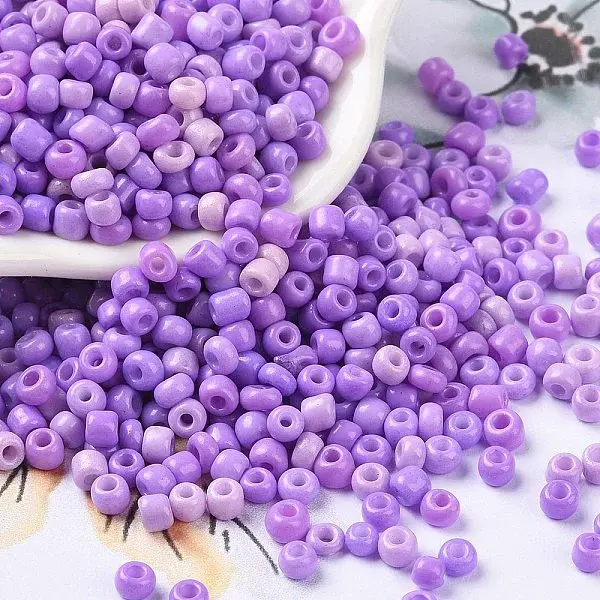 8/0 Baking Paint Glass Round Seed Beads