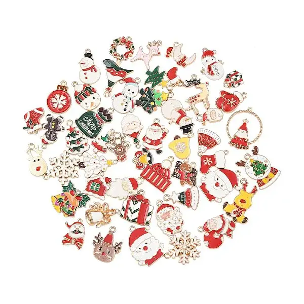 Christmas Alloy Enamel Pendants