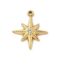 304 Stainless Steel Rhinestone Pendants