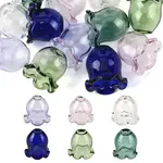 12Pcs 6 Colors Transparent Glass Beads