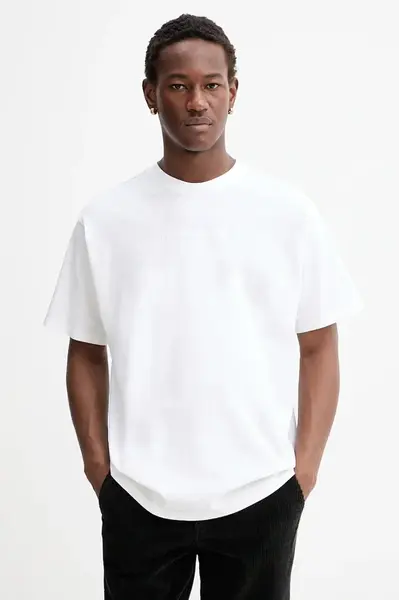 Bavlněné tričko Levi's pánské, béžová barva, 87373