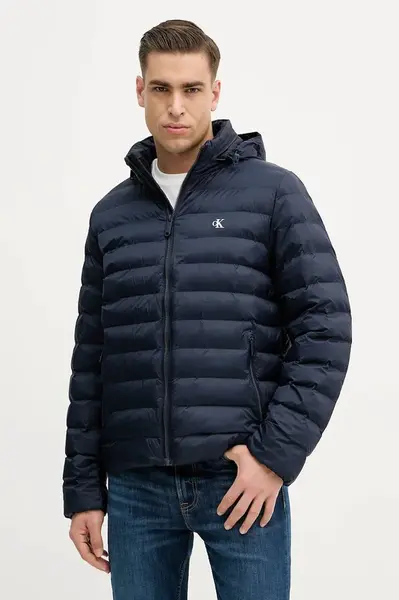 Bunda Calvin Klein Jeans černá barva, přechodná, LV04RC511G