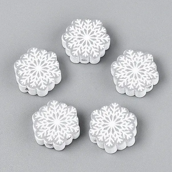 Spray Painted Schima Wood Beads