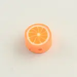 Handmade Polymer Clay Orange Beads