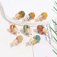 Hedgehog Alloy Enamel Pendants