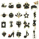 20Pcs 20 Styles Alloy Enamel Pendants