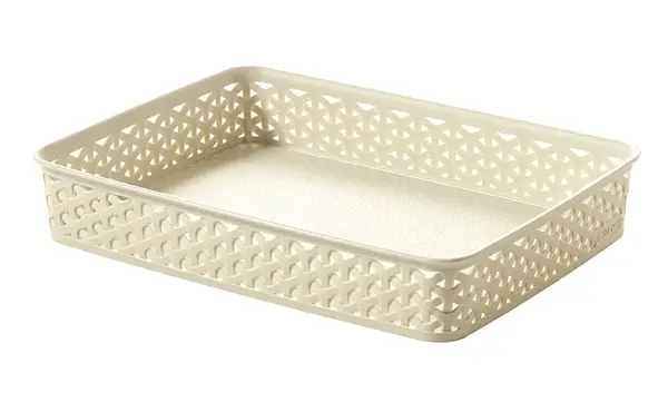 Curver Košíček Rattan Y Style A4 1 ks krémový