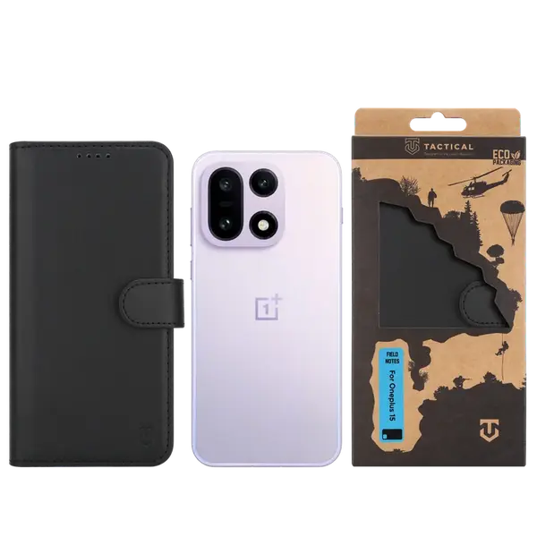 Flipové pouzdro Tactical Field Notes pro Oneplus 15, černá
