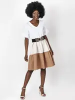 PERSO Woman's Women's tricolor light midi dress