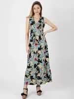 PERSO Woman's Long light women's dress with a floral motif