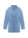 Imily Bela Prechodná bunda  modrá denim