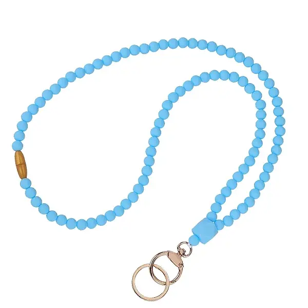 Silicone Beaded ID Card Neck Straps