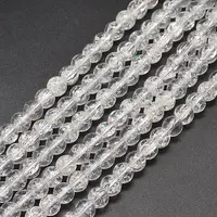 Electroplate Synthetic Crackle Quartz Bead Strands