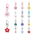 12Pcs 12 Colors Resin/Acrylic Pendants Keychains