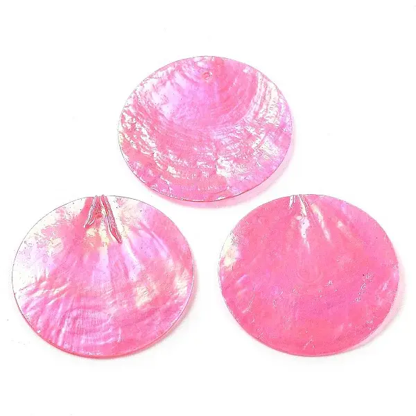 Spray Painted Natural Capiz Shell Pendants