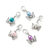 Baking Painted Pearlized Glass Pearl Round Bead Pendant Decorations