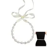 Metal Full Crystal Rhinestone Horse Eye Bridal Waist Belts for Wedding Dress