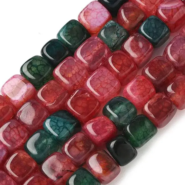 Natural Dragon Veins Agate Beads Strands