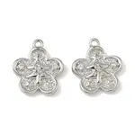 Christmas Brass Micro Pave Clear Cubic Zirconia Pendants