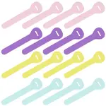 24Pcs 4 Colors PVC Zipper Pull Tabs