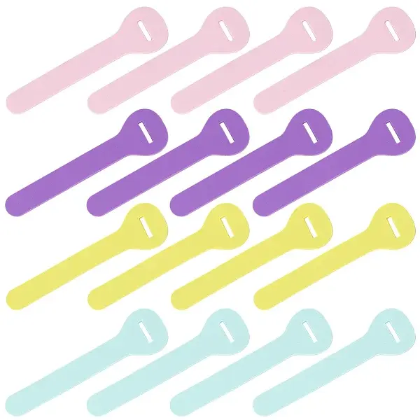 24Pcs 4 Colors PVC Zipper Pull Tabs